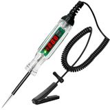 ATOBLIN Test Işığı Otomotiv, 3-72 V DC LED Dijital Devre Test Cihazı, Voltmetreli Ağır İş Işık Test Cihazı, Otomatik Voltaj Test Cihazı Elektrik Probu Test Kalemi Sigorta, Pil, Polarite için
