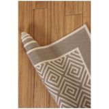 Atölye Alize 80x200 Cm Alize Bukle Serisi Pamuklu Kilim Labirent Modeli Ekru - Bej