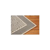 Atölye Alize Bukle Serisi Pamuklu Kilim Labirent Modeli Ekru-Gri 140X200cm