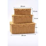 Atölye Artı 1 Set Rattan Sepet / Sepet / Rattan Sepet / Çok Amaçlı Sepet