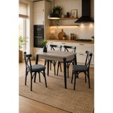 Atolye Casa 60x100 Mutfak Masası (Sadece Masa) Cappuccino Renk Katlanır Masa Dolunay Model