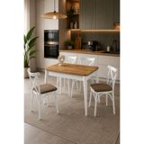 Atolye Casa 60x100 Mutfak Masası (Sadece Masa) Meşe Katlanır Masa Dolunay Model