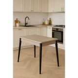 Atolye Casa 60x100cm Capuccino Katlanır Mutfak Masası Dolunay Model