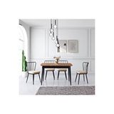 Atolye Casa 70x120 Mutfak Masası Takımı Açılır Çam Rengi Ay Model 1 Masa 4 Sandalye