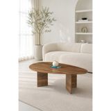 Atolye Casa 80x140cm Ceviz Orta Sehpa Sabit Oval Flap Model