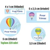Atölye Çizgi Kapadokya Okul Etiketi Kalem Defter Etiketi Isme Özel