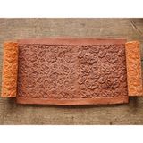 Atölye Dekupaj Model 078- Çiçek Deseni Deboss & Emboss İkili Set - Polimer Kil Seramik Çamuru Doku Oklavası