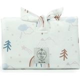 Atölye Eda Pratik Havlu Alezli Alt Açma Minderi Yumuşak Pamuklu 50x70 cm Ergonomik Tasarım - Yenidoğan - Mavi - Beyaz