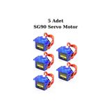 Atölye Elektronik 5 Adet SG90 Servo Motor 9gr 180 Derece