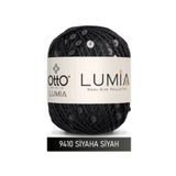 Atölye MaDe Otto Lumia -9410 Siyaha Siyah- Çift Boy Pullu 50gr 90m - %85Pamuk %15Pul Payetli İp