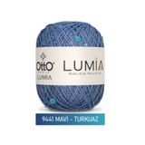 Atölye MaDe Otto Lumia -9441 Mavi Turkuaz- Çift Boy Pullu 50gr 90m - %85Pamuk %15Pul Payetli İp