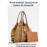 Atölye MaDe Tods Çanta Kiti Deri Örgü Kiti Taba Renk #Şimdi daha kaliteli derisi ile# (Sadece deri kit fiyatıdır, ip dahil değildir)