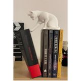 Atölye Matris Yaramaz Kedi Kitap Ayracı Beyaz Renk 3D Baskı Pla Plastik 16 x 10 cm Kedi 15 x 11 cm Ayraç Boyutu