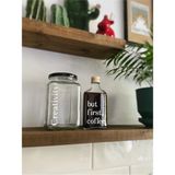 Atölye Merdiven 2li Set Cam Kahve Kavanozu ve Cold Brew Şişesi Dekoratif 1000 ml Pinterest Kavanozu - 2 Adet - 1 lt