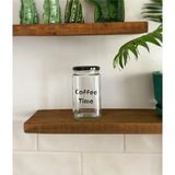 Atölye Merdiven Coffee Time Cam Dekoratif Erzak Kahve Çay 850 cc Dekoratif Kavanoz - 1 - 850 ml