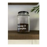 Atölye Merdiven Keep it simple Cam dekoratif Erzak kahve kavanozu çay şeker kavanozu Coffee etiketli