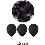 Atölye Mi Siyah Balon 12" - 30 cm Lateks Siyah Renk Balon 10'lu Paket - Çok Renkli