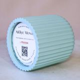 Atölye Mona Çizgili Mumluk Soya Wax - Açık Mavi - 1 Adet
