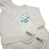 Atölye Müge Isimli Bebek Bornozu Ayıcık Temalı - Ekru - 3 - 6 Yaş