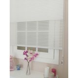 Atölye Perde Çiftli Sistem Düz Beyaz Kalın Çizgili Tül ve Stor Perde - 150 x 200 cm