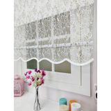 Atölye Perde Çiftli Sistem Yeni Beyaz-Bej Yonca Dantel Series Tül + Stor - Beyaz - Kahverengi - 200 x 200 cm