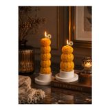 Atölye Sanat Golden Pumpkin Şamdan Mum Seti