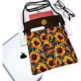 Atölye Smyrna Askılı - Kitap / Tablet / Ebook Çantası – Çıkarılabilir Askı ( Ayçiçekleri, Günebakan , Sunflower )