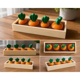 Atölye Totoro Havuç Bahçesi Çekip Takma Oyuncağı – 4'lü Set | Motor Becerisi | Montessori | Bpa Içermez Petg | 1 Yaş+