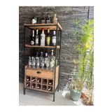 Atolye10 Ahşap İçki Dolabı - Şaraplık - Içki Rafı - Bar Dolabı - Şarap Dolabı