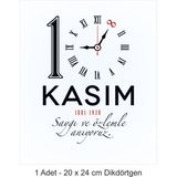 Atölye7 Tasarım 10 Kasım Atatürk Büyük Boy Yenilebilir Pasta Süsü Kurabiye Cupcake Şeker Hamuru Kağıt Baskısı