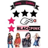 Atölye7 Tasarım Black Pink Resimli Yenilebilir Pasta Üstü Şeker Kağıdı Baskısı A4 Boyutunda