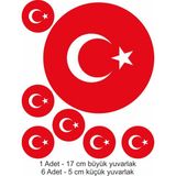 Atölye7 Tasarım Türkiye Bayrağı 7 Adet A4 Yenilebilir Süsü Pasta Kurabiye Şeker Hamuru Kağıt Baskısı
