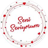 Atölye7 Tasarım Yenilebilir Şekerli Kağıt Baskısı ile Seni Seviyorum Yazılı Pasta Üstü 21 x 29 cm
