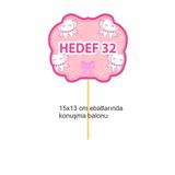 Atölye7Tasarım Diş Buğdayı Pembe 15 x 13 cm Boyutunda Uzun Küdanlı 3 adet Eğlenceli Konuşma Balonu
