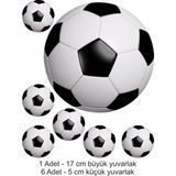 Atölye7tasarım Futbol Topu 7 Adet A4 Yenilebilir Süsü Pasta Kurabiye Şeker Hamuru Kağıt Baskısı