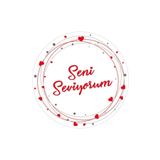Atölye7tasarım Seni Seviyorum Yazılı Yenilebilir Resimli Pasta Üstü Yenilebilir Şekerli Kağıt Baskısı