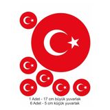 Atölye7tasarım Türkiye Bayrağı 7 Adet A4 Yenilebilir Süsü Pasta Kurabiye Şeker Hamuru Kağıt Baskısı