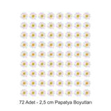 Atölye7tasarım Yenilebilir Kağıt Papatya Resimli Pasta Kurabiye Cupkek Üstü Şekerli Kağıt Baskısı