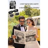 Atölyer Düğün gazetesi& İsimli gözlük ( 2'şer adet) Düğün,Nişan,Nikah Gazetesi