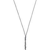 AtolyeWolf Knot Oksit Erkek Gümüş Zincir Kolye - Siyah - 70 cm