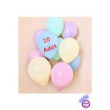 Atom 10 Adet 12 Inç Pastel Makaron Balon | Karışık Renkli Lateks Balon Parti & Doğum Günü Süsleme