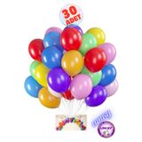 Atom 30 Adet Renkli Lateks Balon | Karışık Renk | 9 İnç (25 Cm)