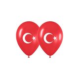 Atom Ayyıldızlı Kırmızı Balon 100’lü Paket Türkiye Temalı Parti Malzemesi