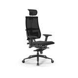 Atom Ofis YOGA 4D Fileli Yönetici Çalışma Koltuğu, Ergonomik Çelik Çerçeve, Siyah, 4D Ayarlanabilir Kol Dayama, 3D Baş Desteği, İri