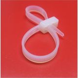 ATS Global Kablo Bağı Çift Kilitli Plastik Cırt Kelepçe 4.8X165 Beyaz 200 Adet
