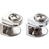 Atsız 4 Adet Metal Düz Cam Raf Tutucu Etejer Metal Vidalı Ve Vidası Dahil
