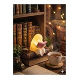 Atsutech Kitap Okuyan Sevimli Hayalet Biblo / Tea light / Pilli Mum Yanında Hediye (pembe)