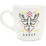 Attach Beyaz Akrep Burç Çizim Tasarım Tombul Kupa