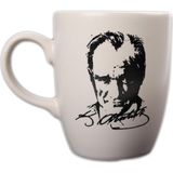 Attach Beyaz Atatürk Portre Imza Kupa