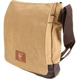 Attach Old Cotton Cargo Unisex Su Geçirmez Omuz Çantası 7112 Camel - Karışık